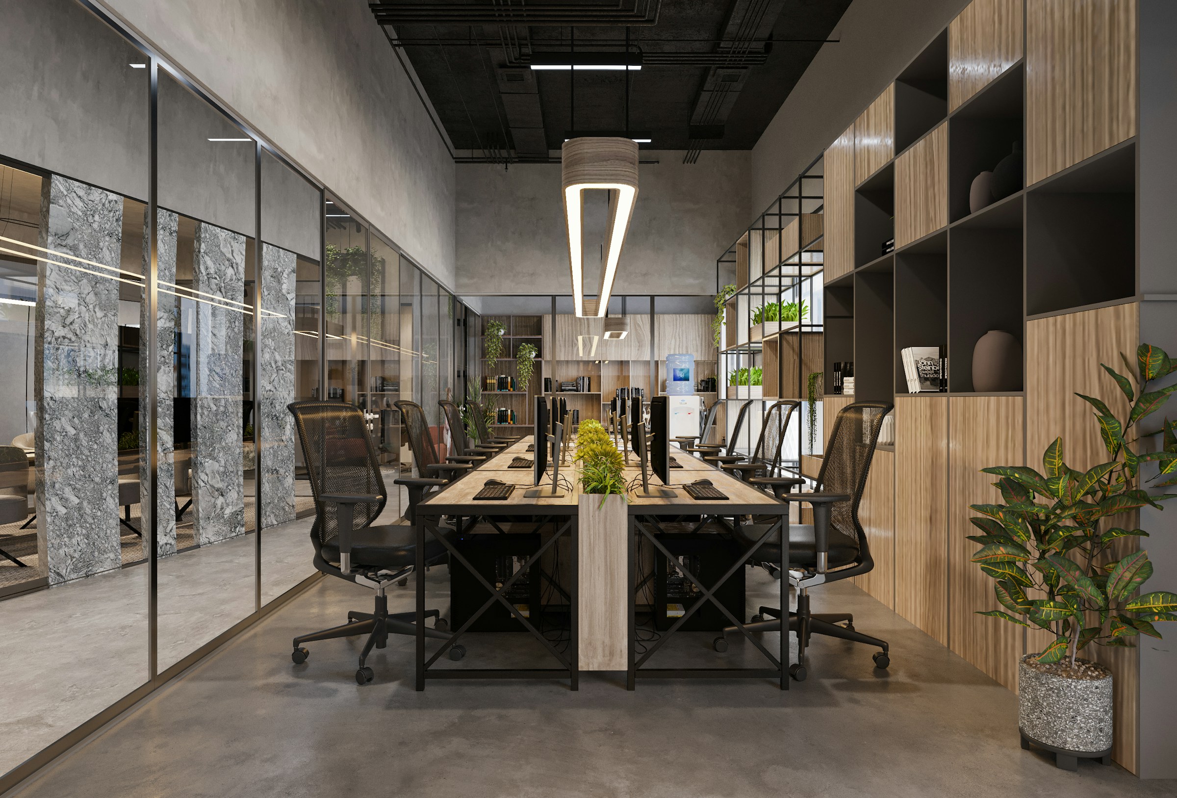 A bright modern meeting room